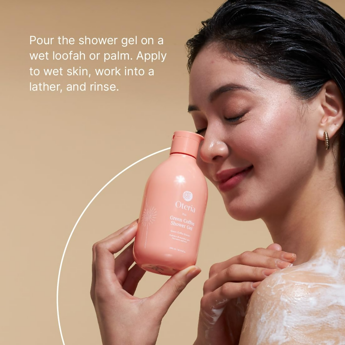 Oteria Premium Exfoliating Green Coffee Body Wash For Shower Gel & Energizing Shower Experience