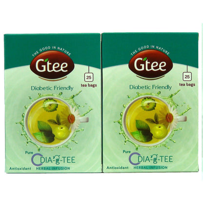 Gtee DIA-g-TEE Diabetic Friendly Tea with Gymnema, Bitter Gourd, Green Tea