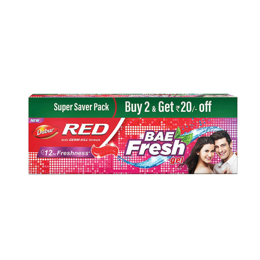 Buy Dabur Red Bae Fresh Toothpaste Gel 12hr Freshness from DrMediCart, Ship from India to USA