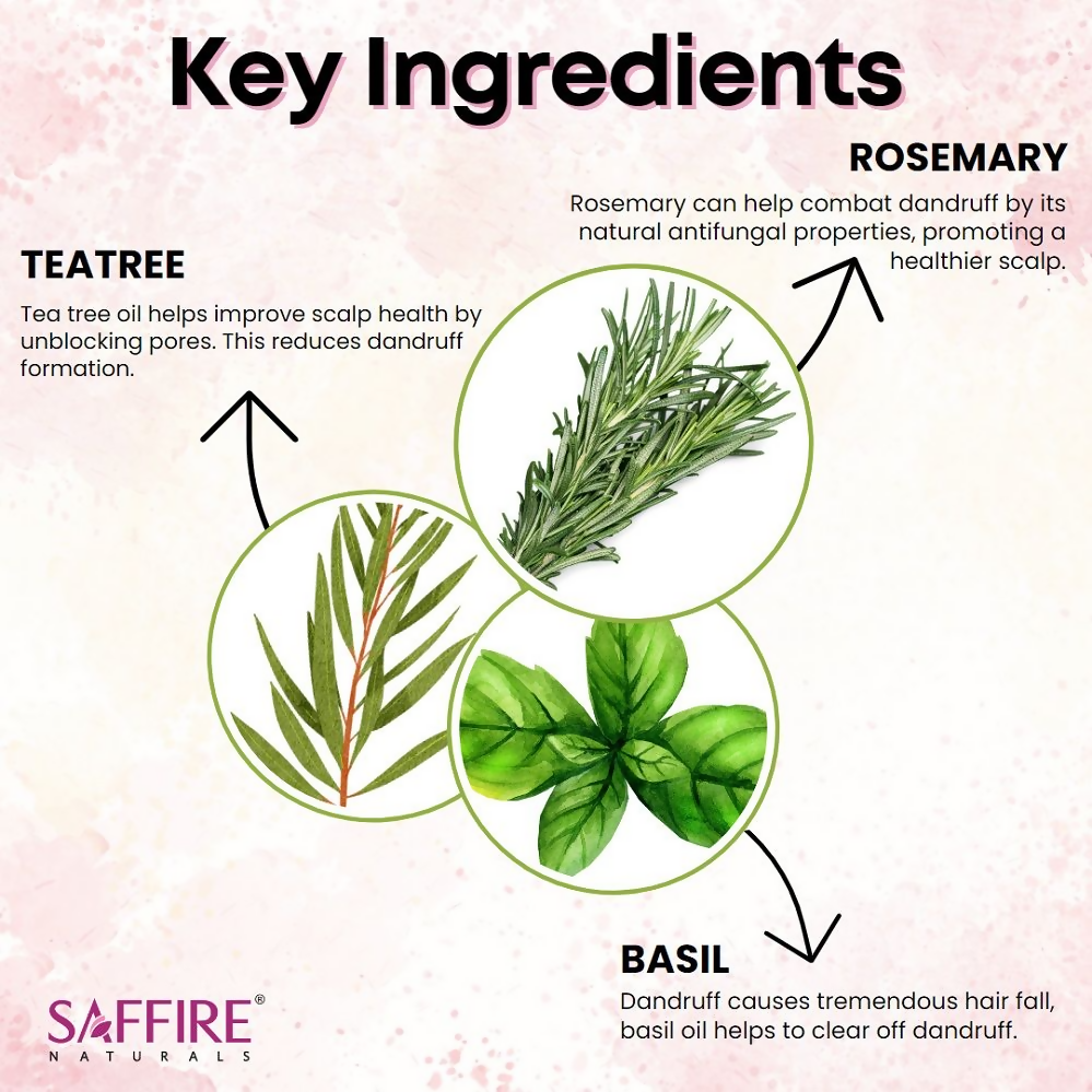 Saffire Naturals Rosemary & Tea Tree Anti-Dandruff Shampoo