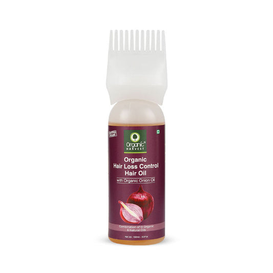 Buy Organic Harvest Organic Hair Loss Control Hair Oil With organic Onion Oil from DrMediCart, Ship from India to USA