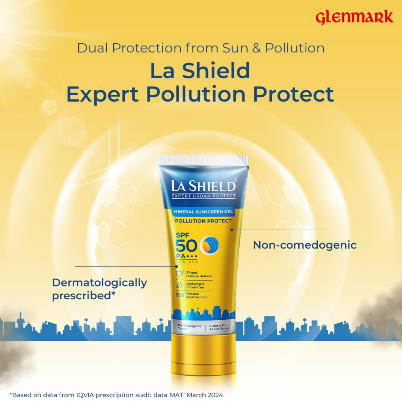 La Shield Pollution Protect SPF 50 Mineral Sunscreen Gel