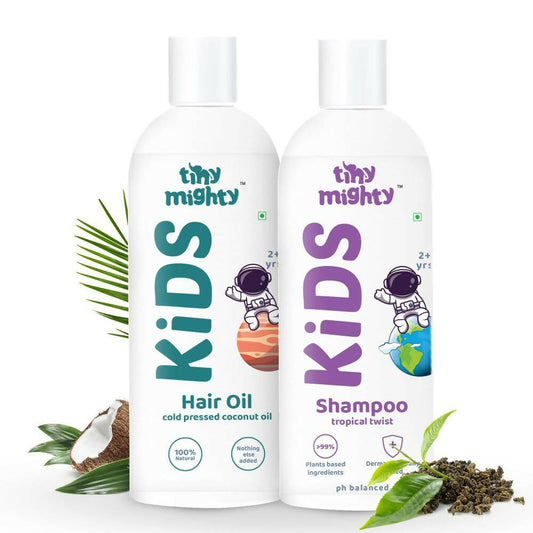 Tiny Mighty Kids Shampoo And Hair Oil Combo For Sensitive Skin