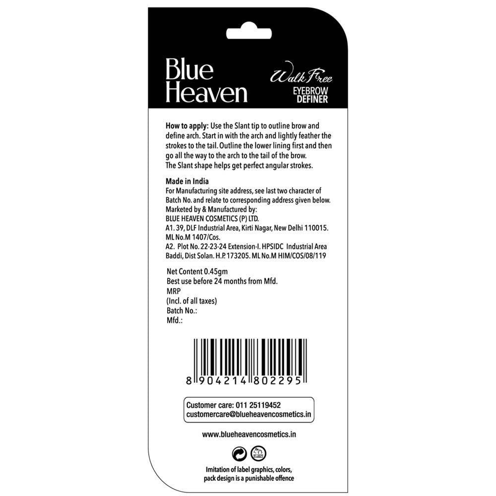 Blue Heaven Walkfree Eyebrow Definer Long Stay Natural Brown