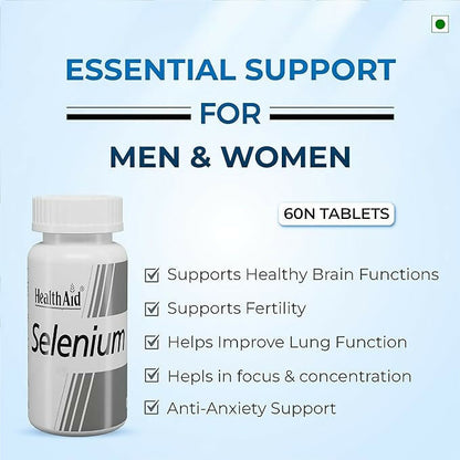 HealthAid Selenium 200 mcg Tablets