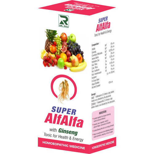 Buy Dr. Raj Homeopathy Super Alfalfa With Ginseng Tonic from DrMediCart, Ship from India to USA
