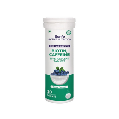 Sanfe Active Nutrition Biotin Caffeine Effervescent Tablets For Hair Growth