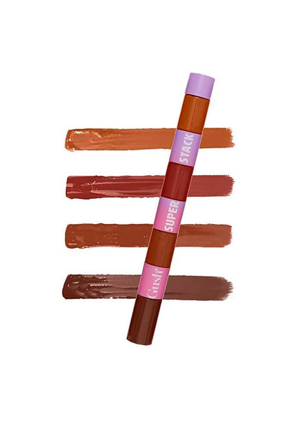 Gush Beauty X Palak Tiwari - Super Stack- Brown And Lovely 4-In-1 - Liquid Lipstick