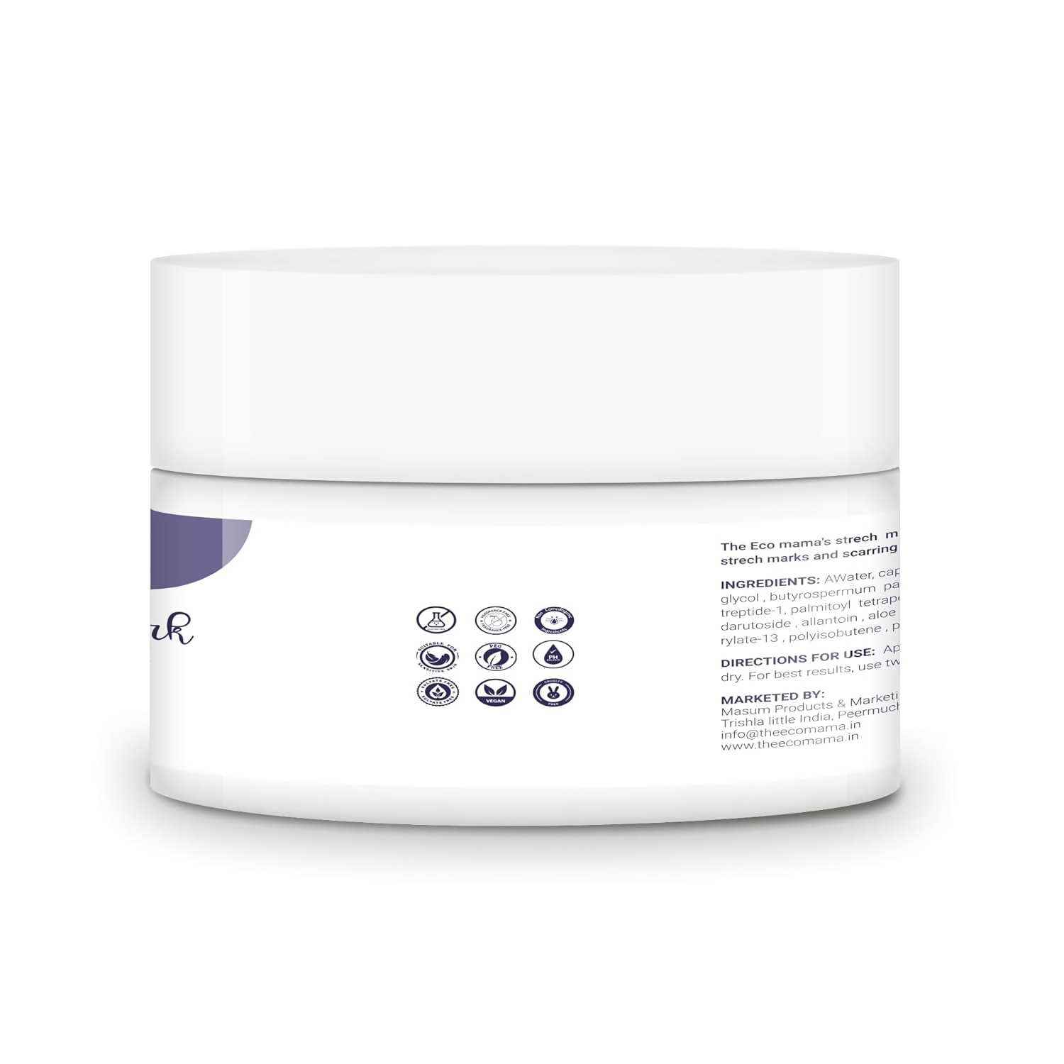 The Eco Mama Stretch Mark Cream With Shea Butter & Cocoa Butter