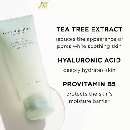 The Face Shop Tea Tree Pore Clarifying Gel Cleanser - Korean Skincare