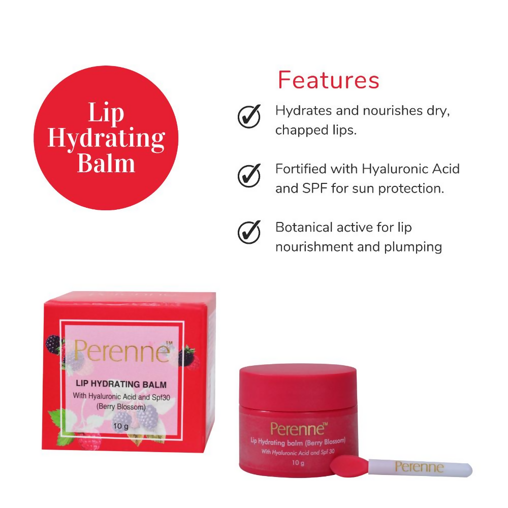 Perenne Lip Hydrating Balm With Hyaluronic Acid & SPF 30 - Berry Blossom