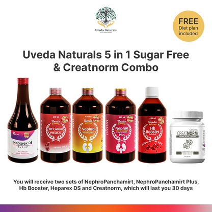Uveda Naturals 5-in-1 & Creatnorm Sugar Free Combo