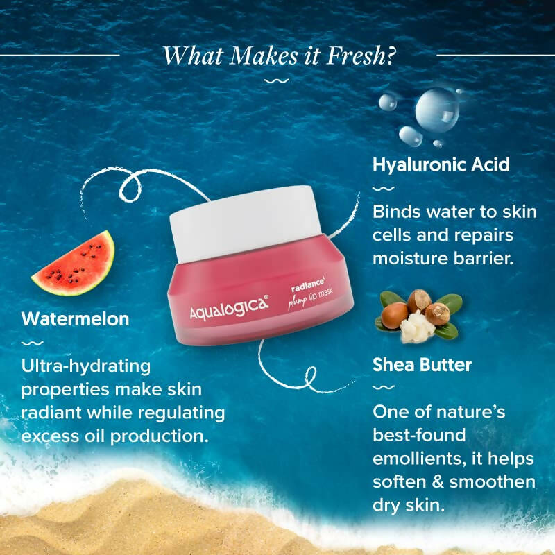 aqualogica radiance plump lip mask with watermelon and shea butter buy in usa