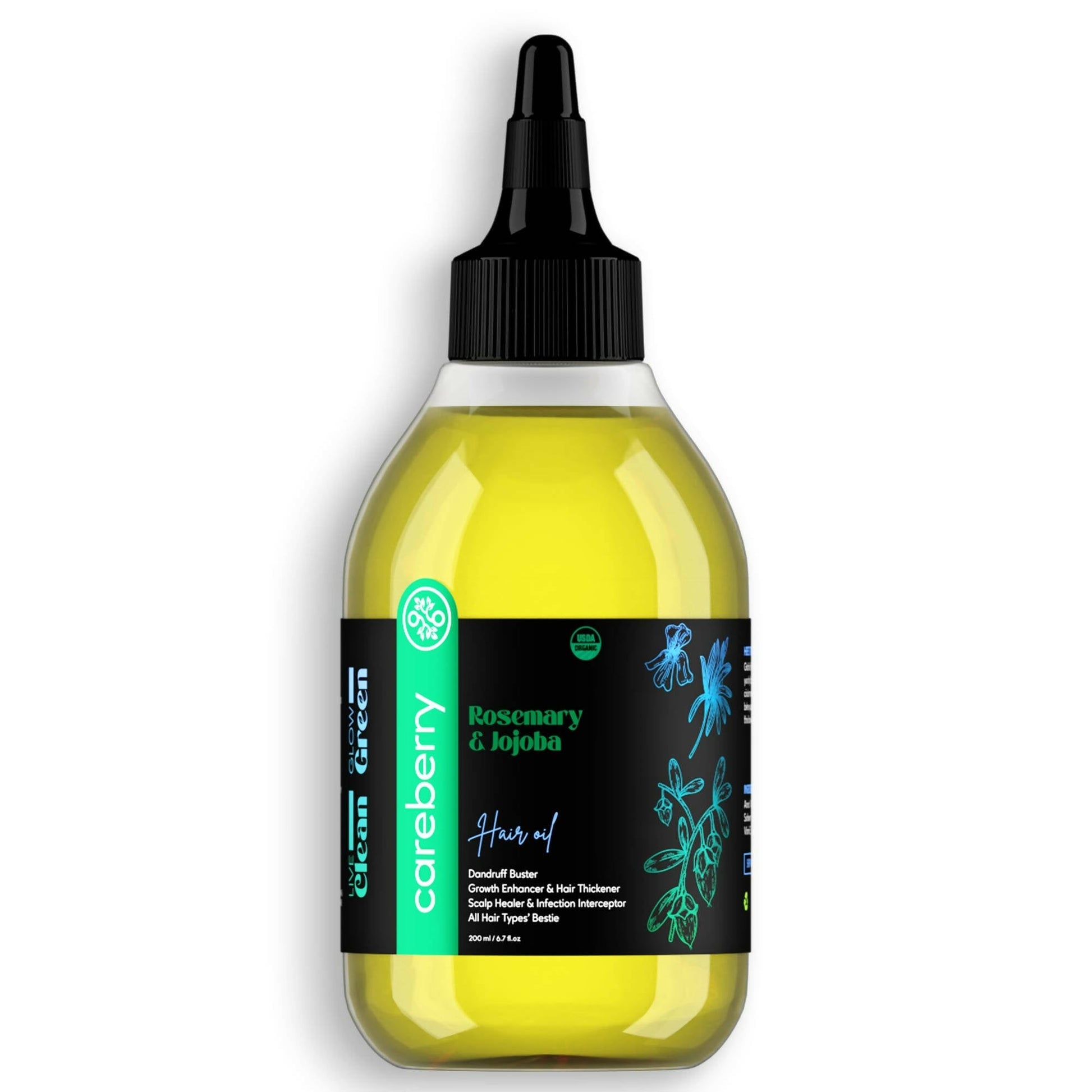Buy Careberry Genuine Organic Rosemary & Jojoba Anti Dandruff Hair Oil from DrMediCart, Ship from India to USA