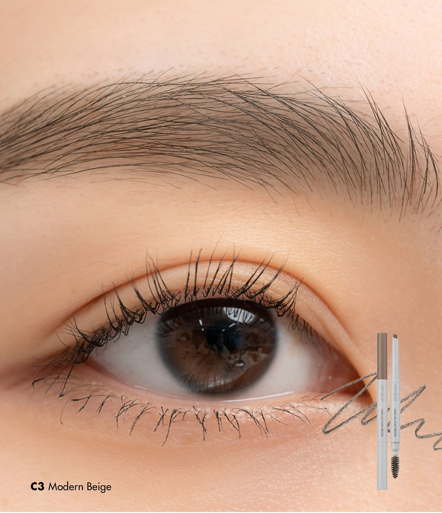 Rom&nd Han All Flat Brow - C3 Modern Beige