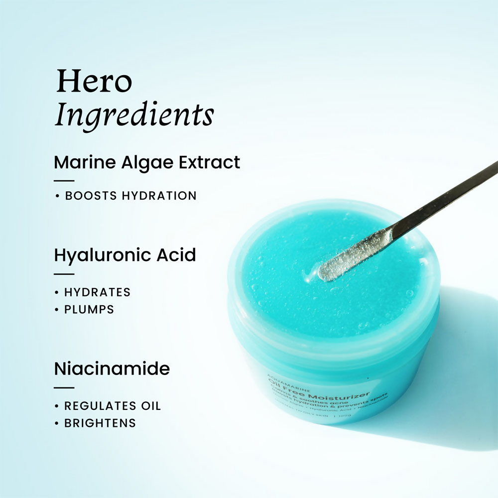 Foxtale Aquamarine Oil Free Hydrating Moisturiser With Hyaluronic Acid For Normal To Oily Skin
