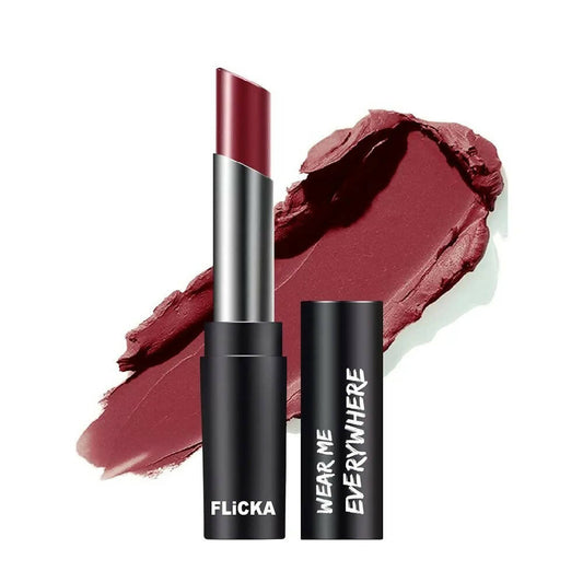 FLiCKA Wear Me Everywhere Creamy Matte Lipstick Spice Ginger Bread - Brown