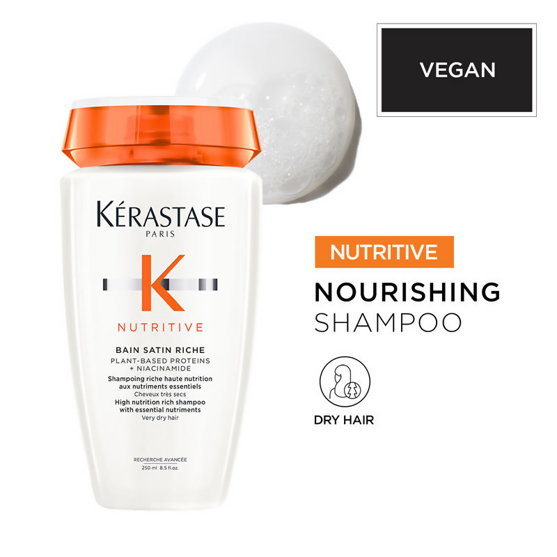 Kerastase Nutritive Riche Shampoo For Dry Hair With Proteins & Niacinamide Vegan