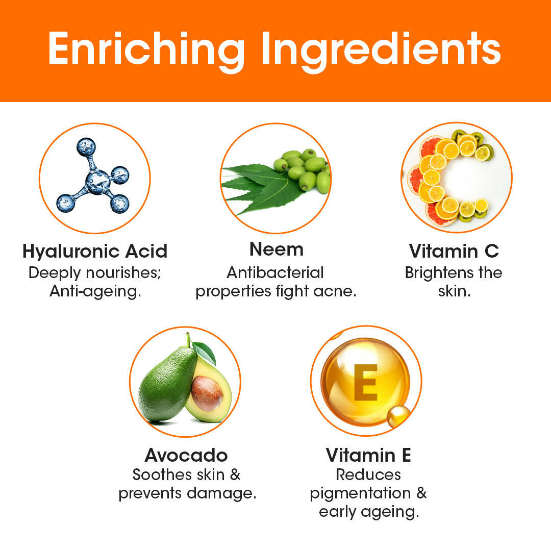 TAC - The Ayurveda Co. Vitamin C Foaming Face Wash for Face Brightening, Clean & Glowing Skin for Women & Men