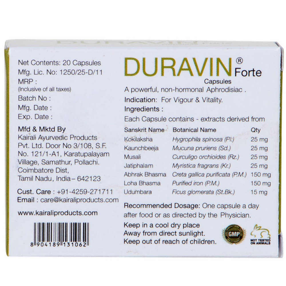 Kairali Ayurvedic Duravin Forte Capsules