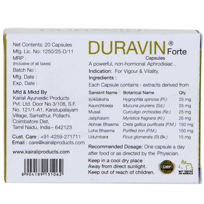 Kairali Ayurvedic Duravin Forte Capsules