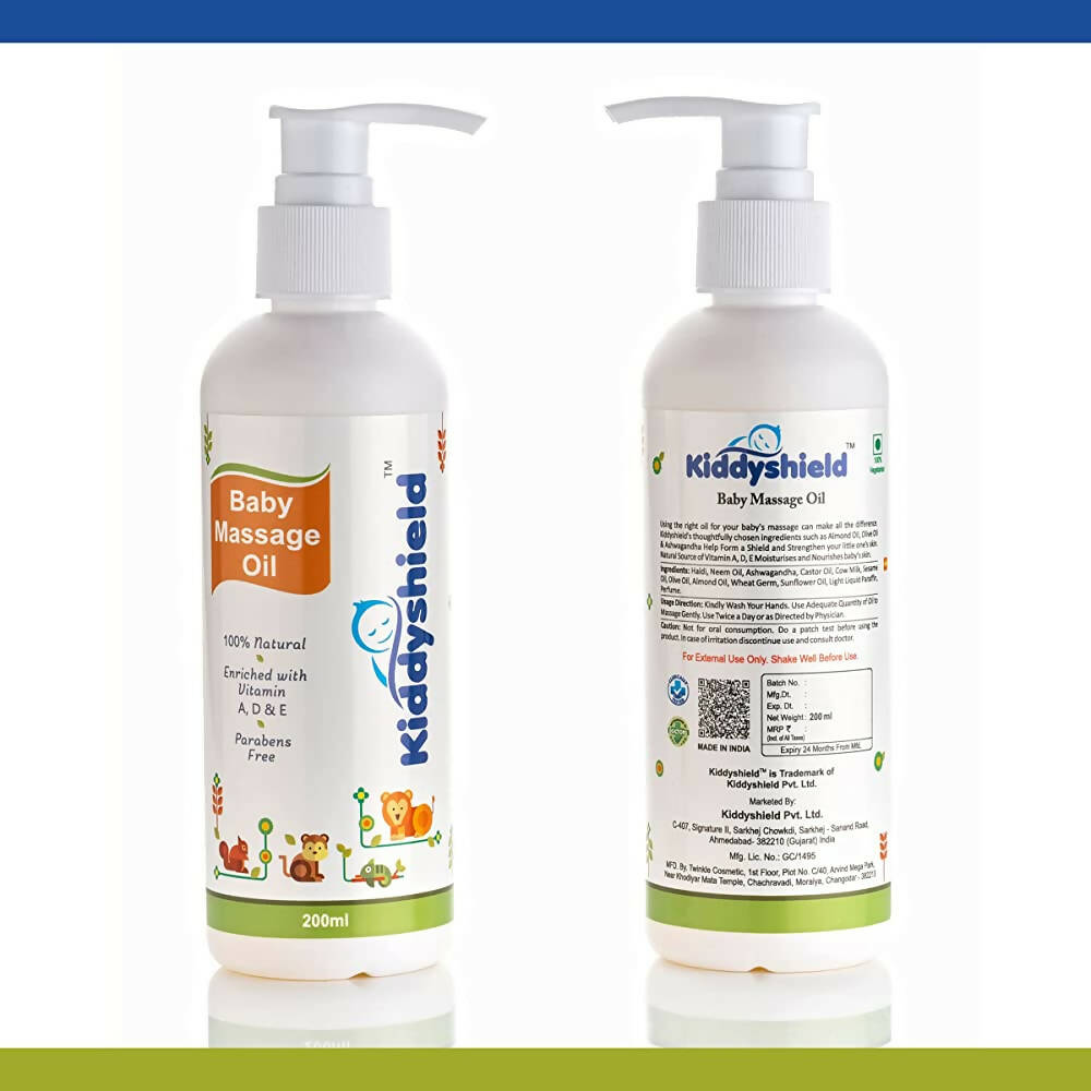 Kiddyshield Baby Massage Oil (Age 0-12 Years)