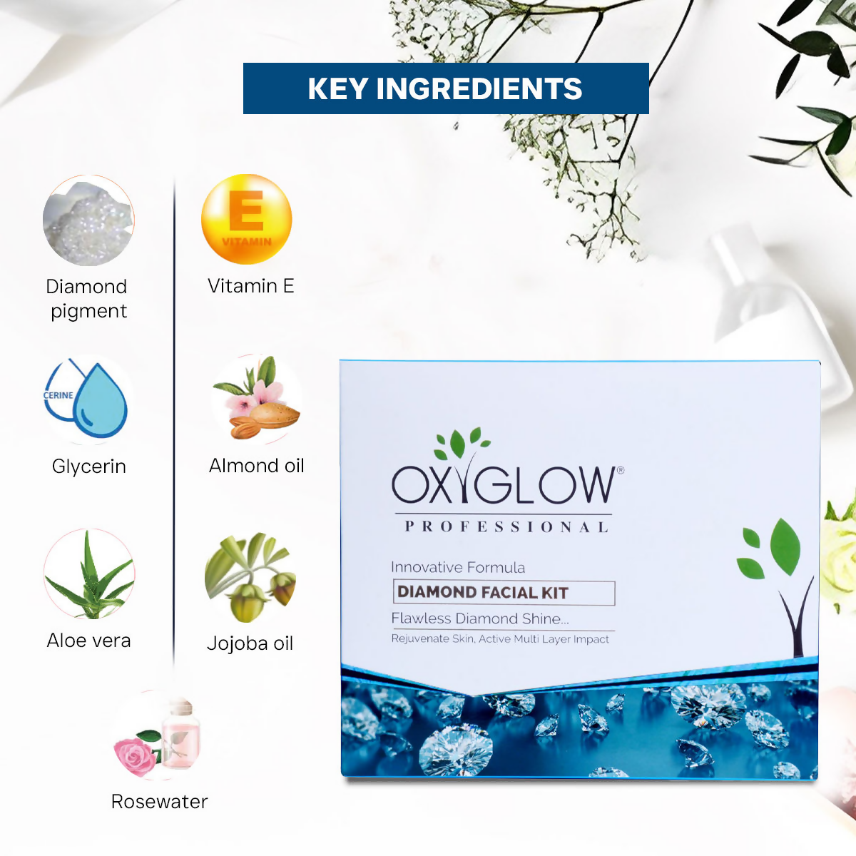 Oxyglow Herbals Diamond Facial Kit