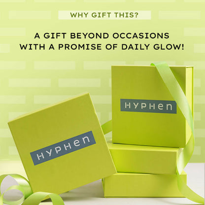 Hyphen By Kriti Sanon Daily Glow Essentials Gift Kit with Complete Skin Care Routine, with Face Serum, Moisturizing Sunscreen SPF & Lip Balm