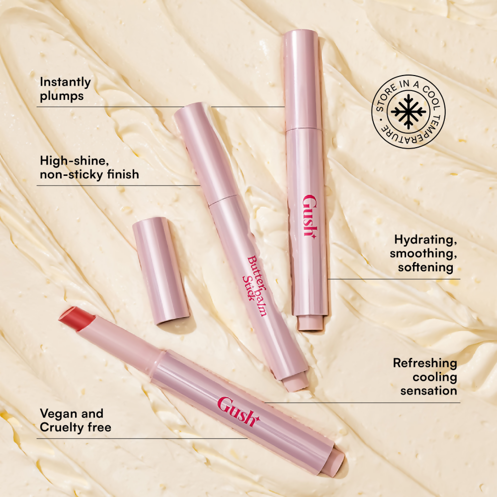 Gush Beauty Hybrid Gloss Butter Balm High Shine & Hydrating - Rosy Mauve