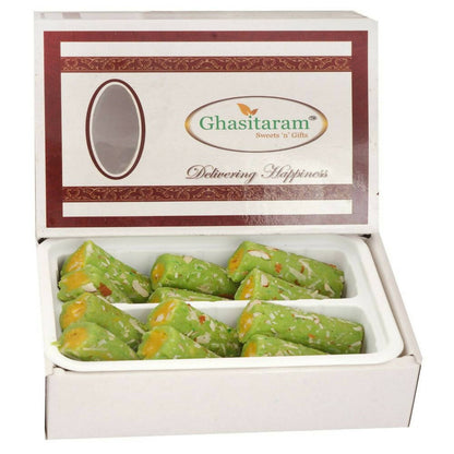 Ghasitaram Kaju Pista Roll Sweets
