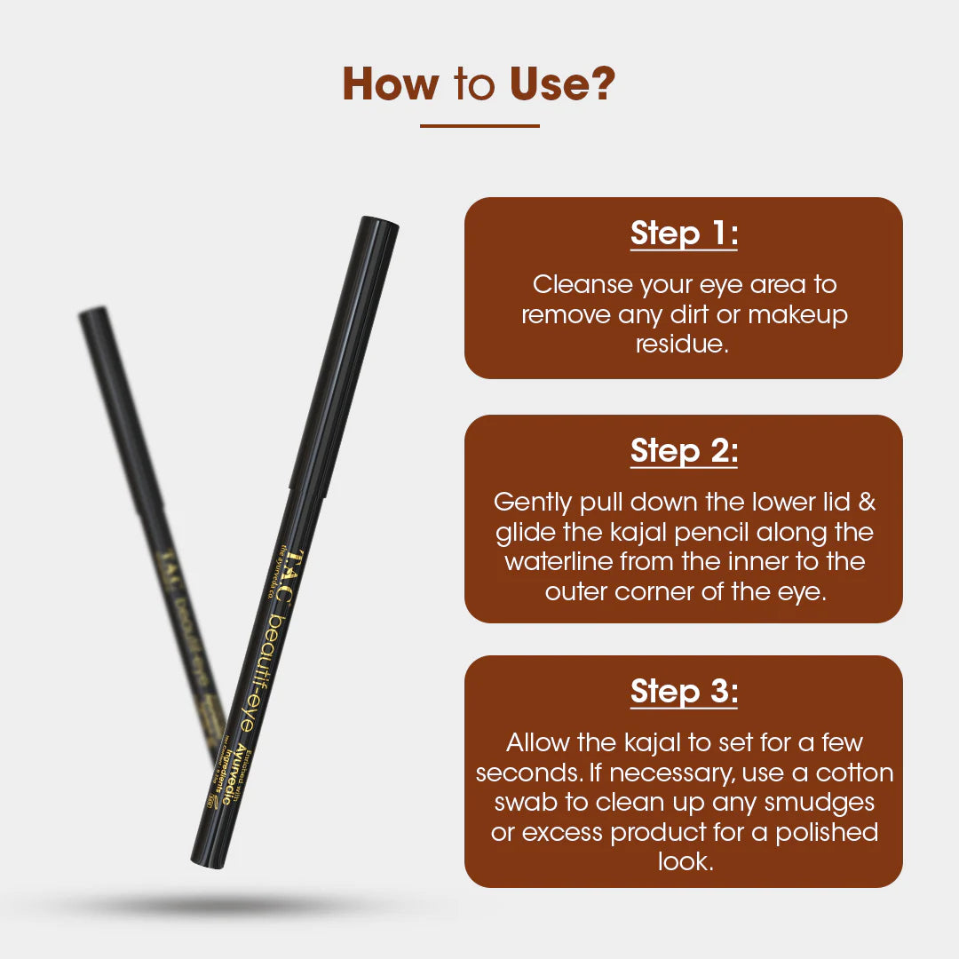 TAC - The Ayurveda Co. Beautif-eye Kajal - Intense Black Kajal