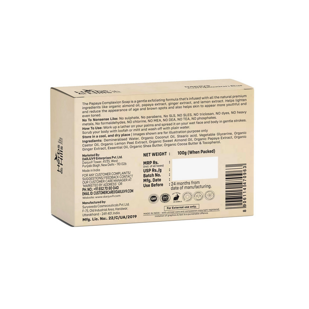 Herbs & Hills Papaya Complexion Bar