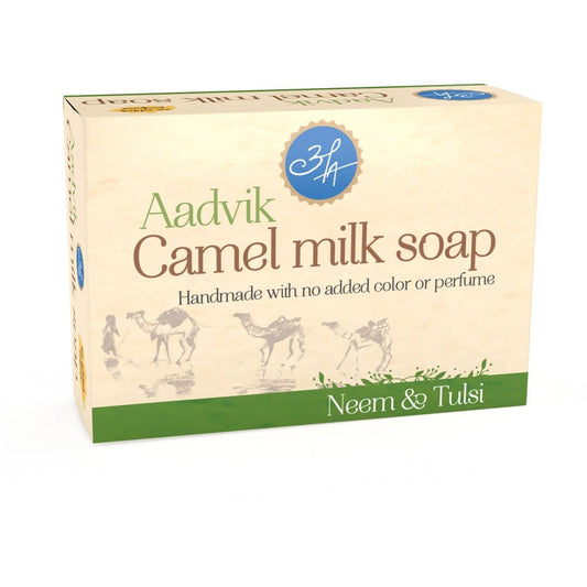 Buy Aadvik Camel Milk Soap With Neem & Tulsi from DrMediCart, Ship from India to USA
