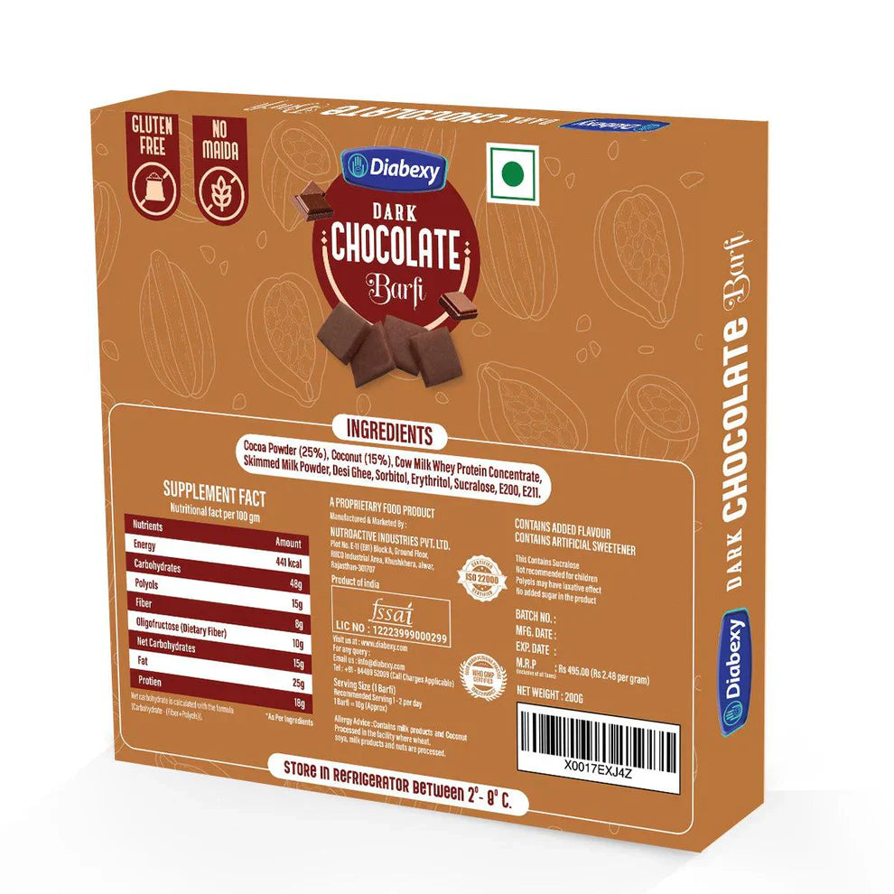 Diabexy Desi Ghee Chocolate Barfi