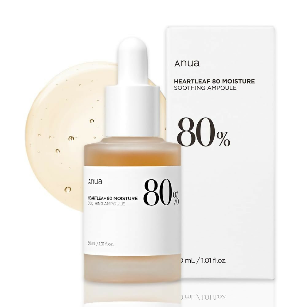 Anua Peach Heartleaf 80% Soothing Ampoule Highly Concentrated Skin Calm Serum - Korean Skincare