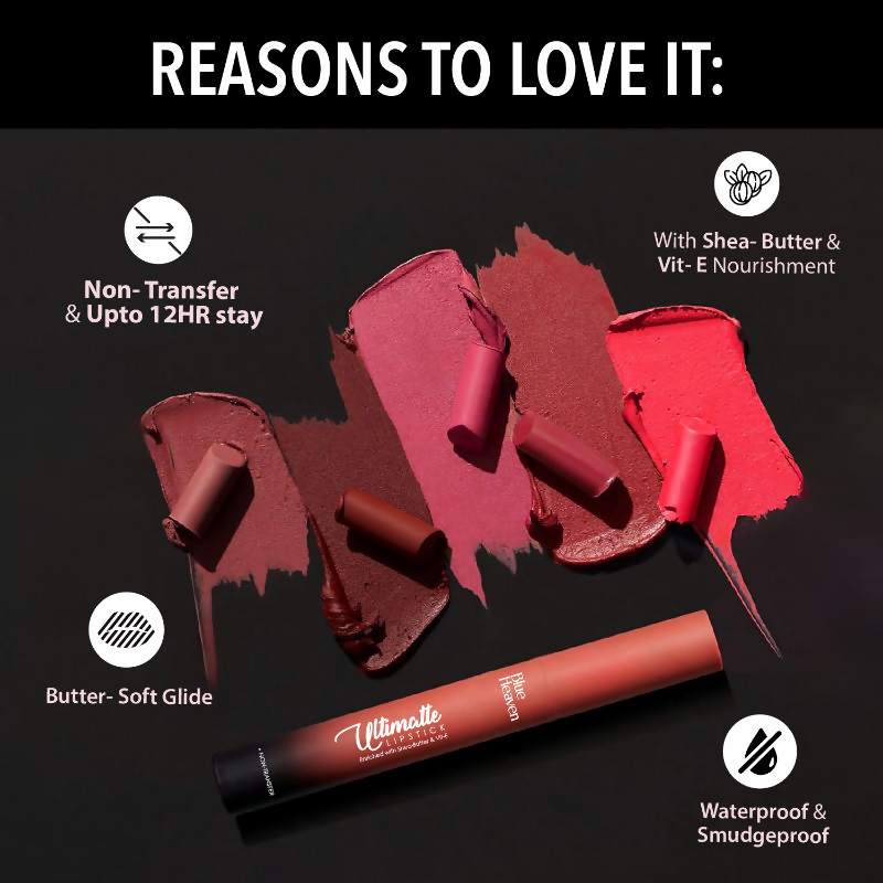 Blue Heaven Ultimatte NonTransfer Long Lasting Lipstick - 04 Red