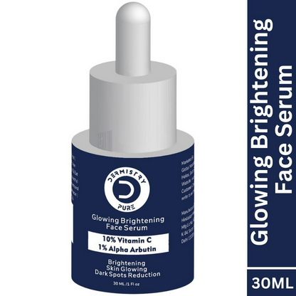 Dermistry 10% Vitamin C 1% Alpha Arbutin Dull Skin Brightening Lightening Fairness Glow Face Serum