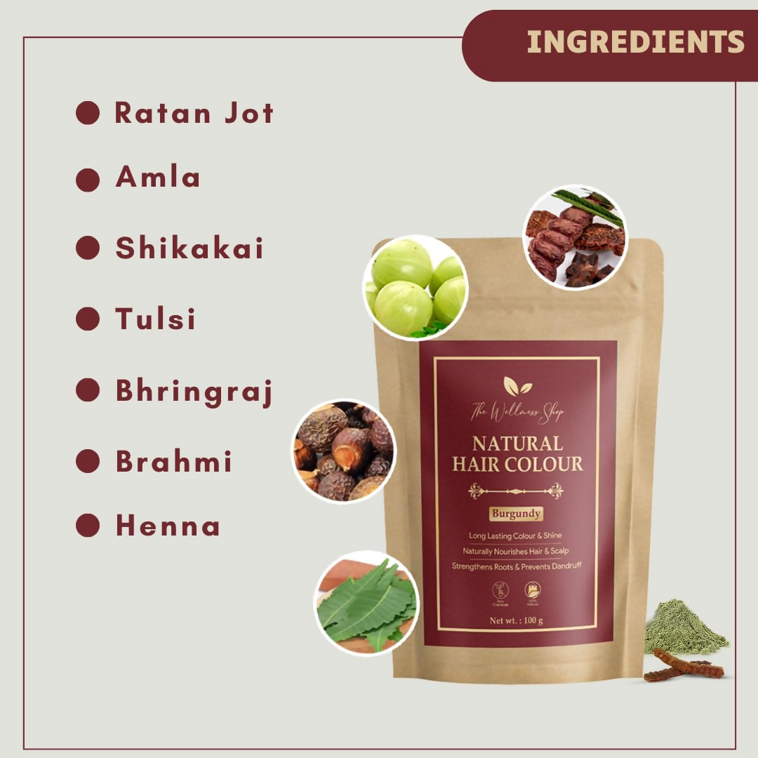 The Wellness Shop Natural Hair Colour - Burgundy - Drmedicart