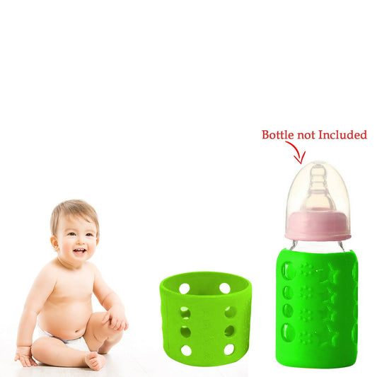 Buy Safe-O-Kid Silicone Baby Feeding Bottle Cover Cum Sleeve for Insulated Protection 60mL- Green from DrMediCart, Ship from India to USA