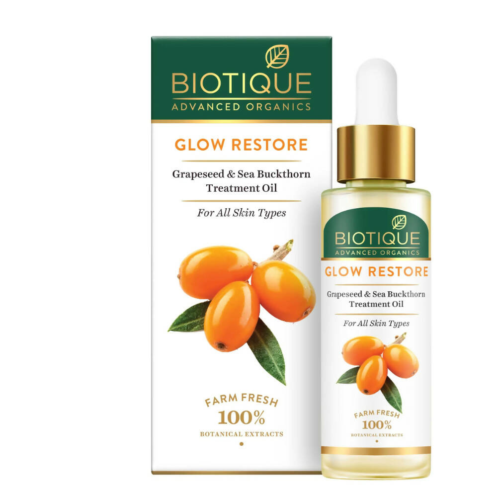 Buy Biotique Glow Restore Grapeseed & Sea Buckthorn Treatment Oil from DrMediCart, Ship from India to USA