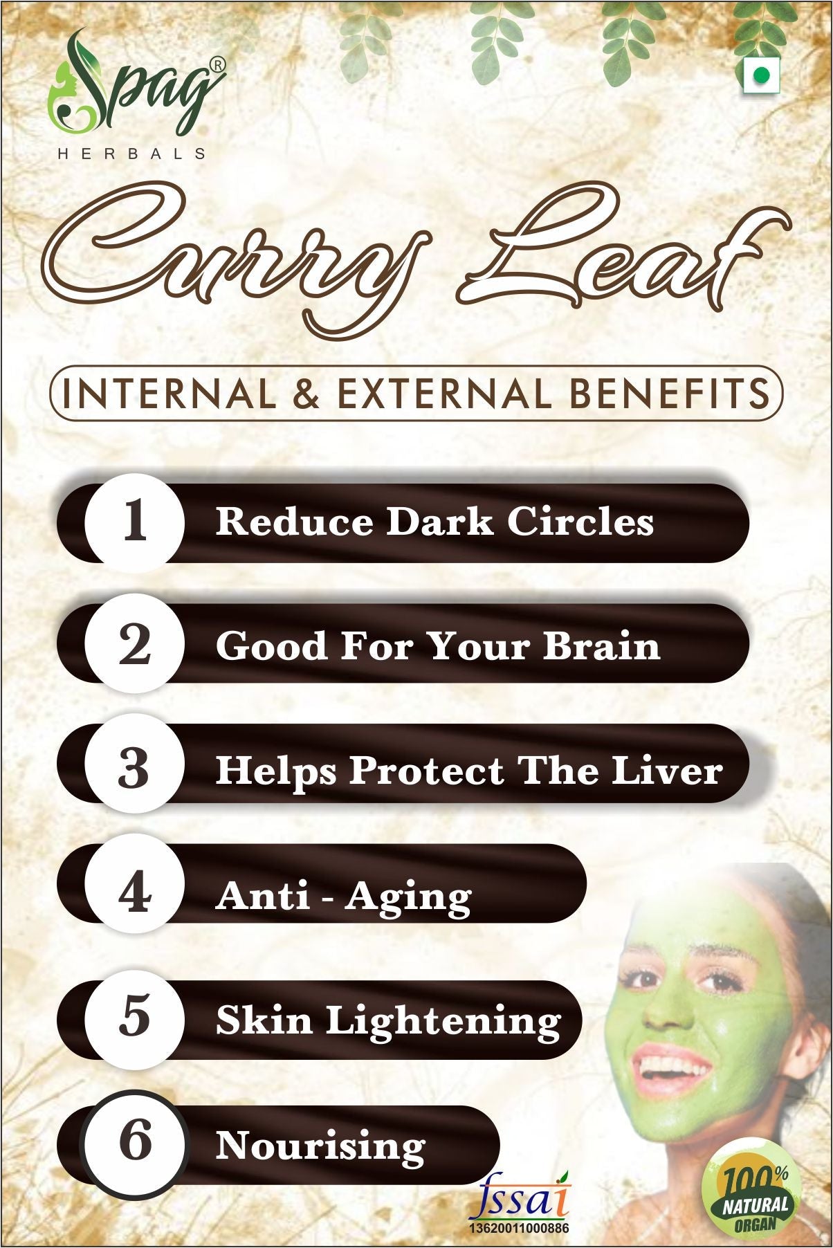 Spag Herbals Premium Curry Leaves Powder