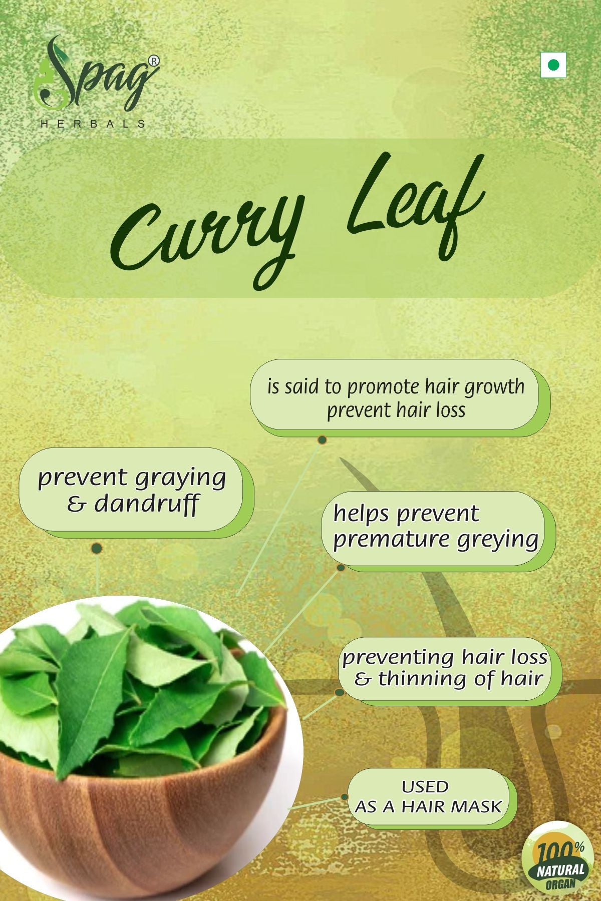 Spag Herbals Premium Curry Leaves Powder