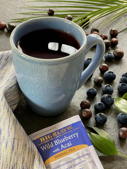 Bigelow Tea Wild Blueberry With Acai Herbal Tea With Freshness & Aroma Caffeine Free
