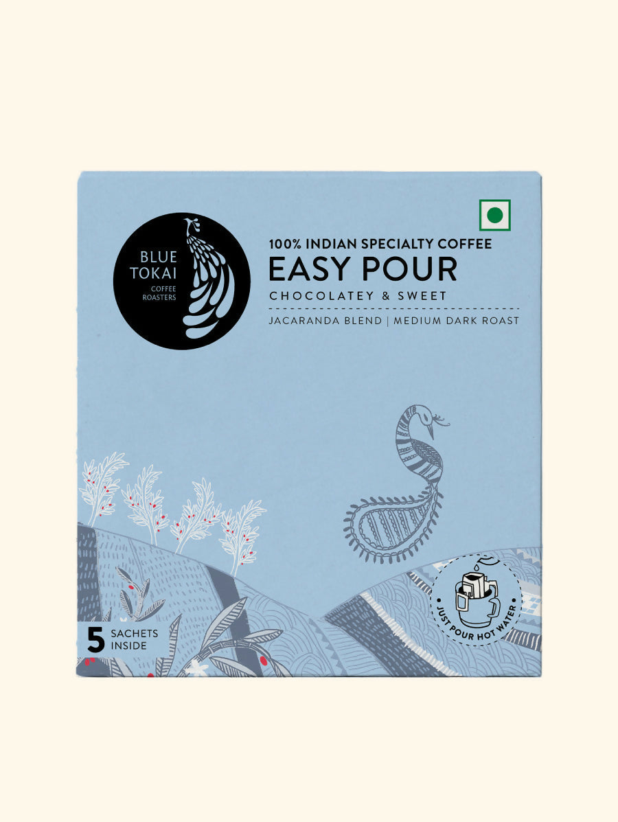 Buy Blue Tokai Jacaranda Blend Medium Dark Roast Easy Pour Sachets from DrMediCart, Ship from India to USA