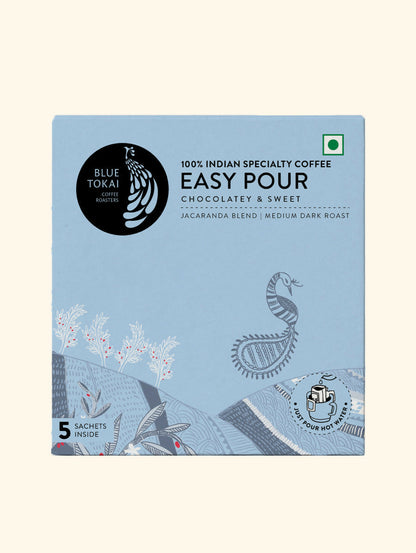 Buy Blue Tokai Jacaranda Blend Medium Dark Roast Easy Pour Sachets from DrMediCart, Ship from India to USA