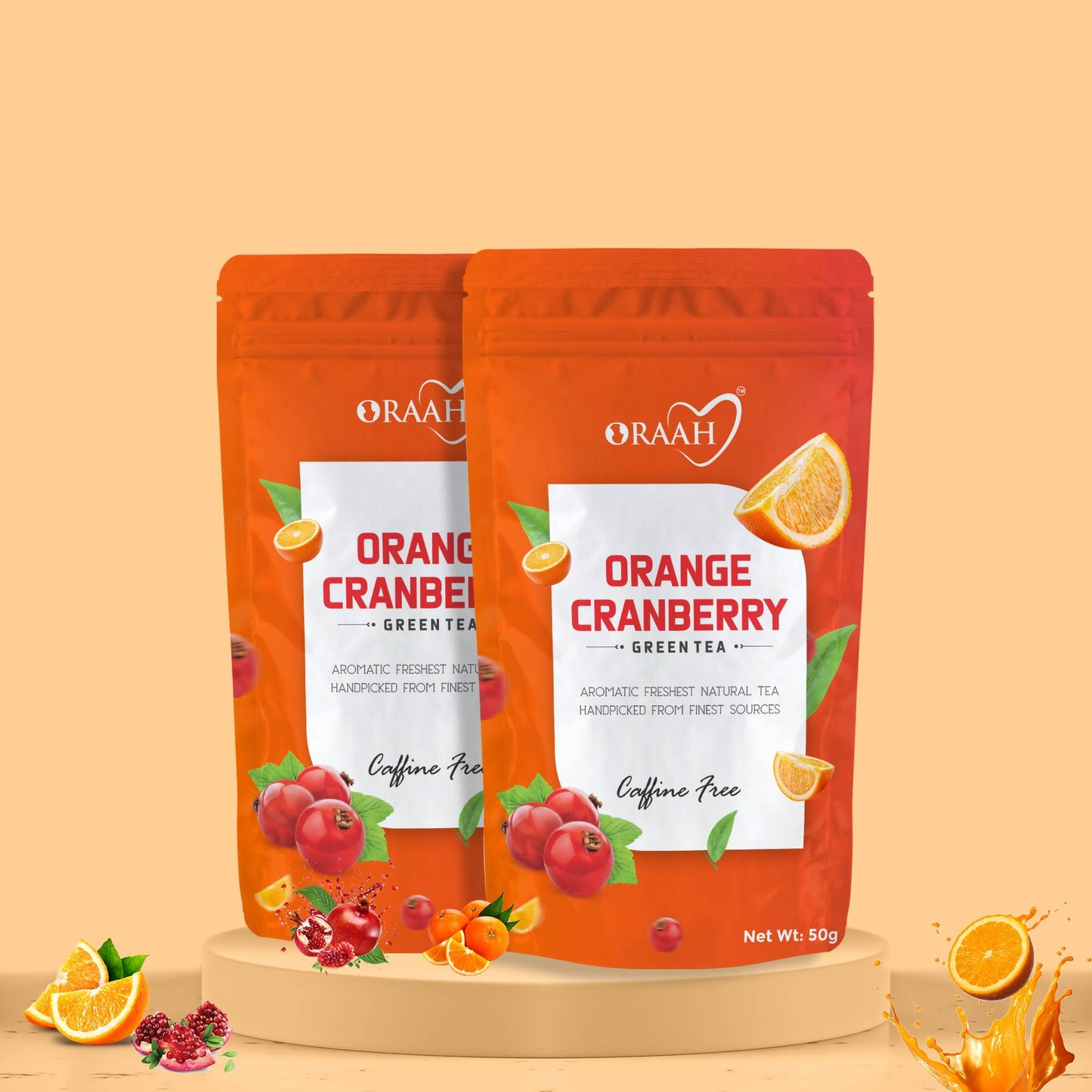 Oraah Cranberry Orange Green Tea