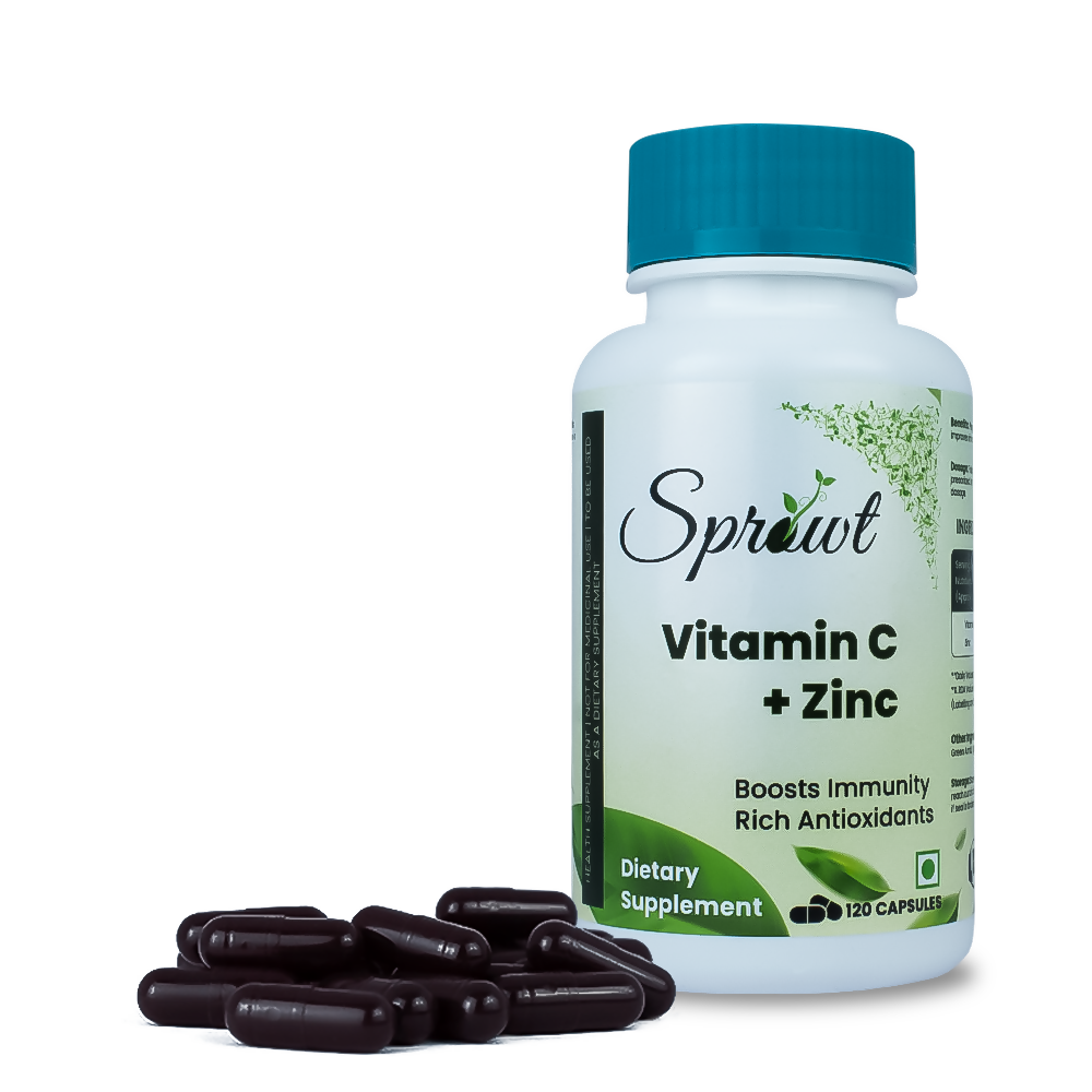Sprowt Plant Based Vitamin C + Zinc Capsules