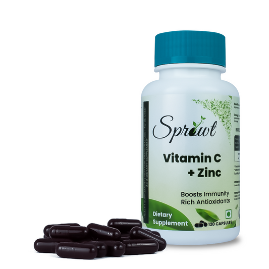 Sprowt Plant Based Vitamin C + Zinc Capsules