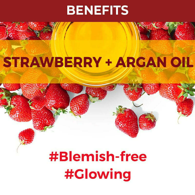 Nykaa Skin Secrets Exotic Indulgence Strawberry + Argan Oil Sheet Mask For Blemish - Free Skin - Drmedicart