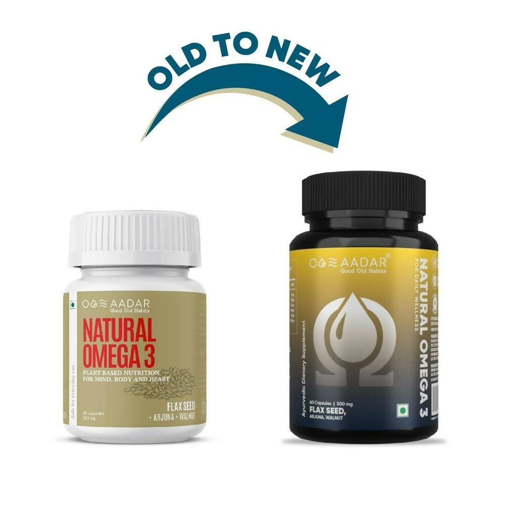 Aadar Natural Omega 3 Flax Seed Capsules